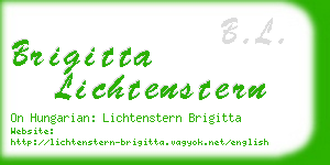brigitta lichtenstern business card